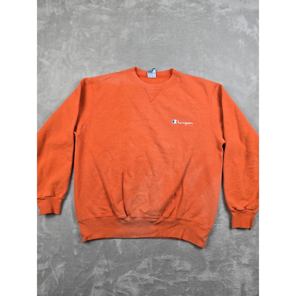 Vintage Champion Sweatshirt Womens XL Orange Crewneck Pullover Made in USA *Read